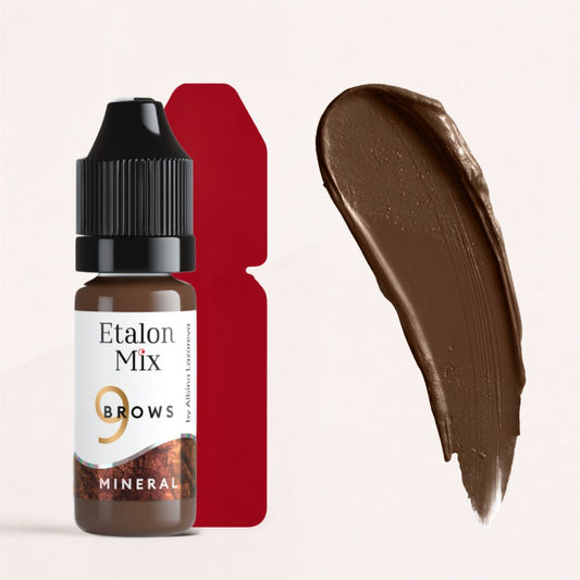 Swatch Etalon Mix Sepia N°9 Mineral rosso-marrone scuro