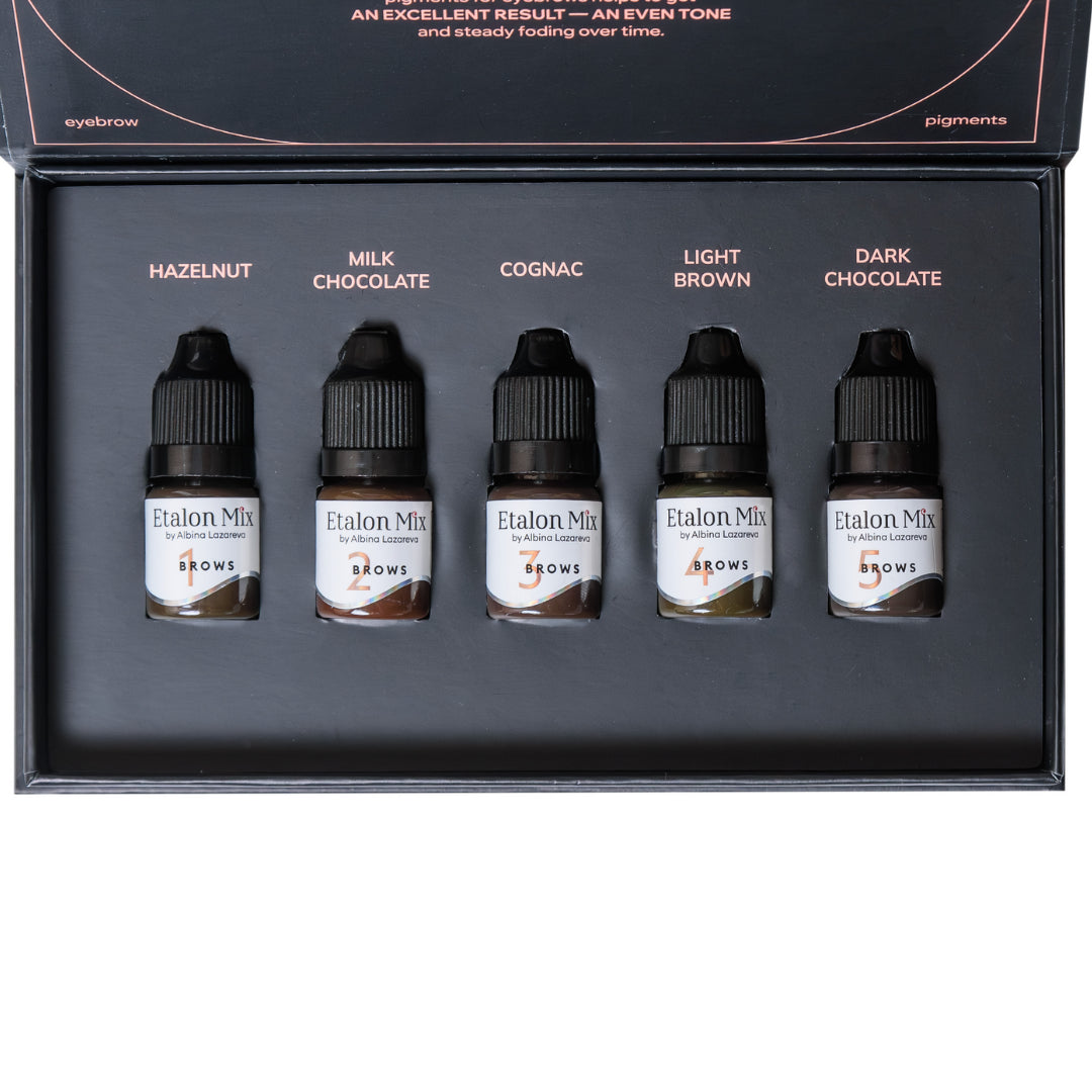 Etalon Mix Set Pigmentos Híbridos para Cejas Botella de 5 ml.