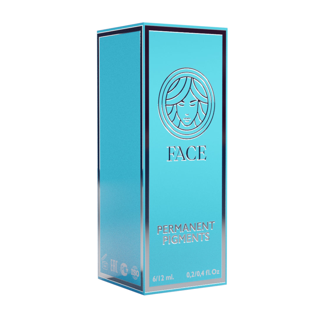 Packaging original pigmento PMU FACE Caramel para labios color rosa marrón nude disponible en formato 6 ml y 12 ml
