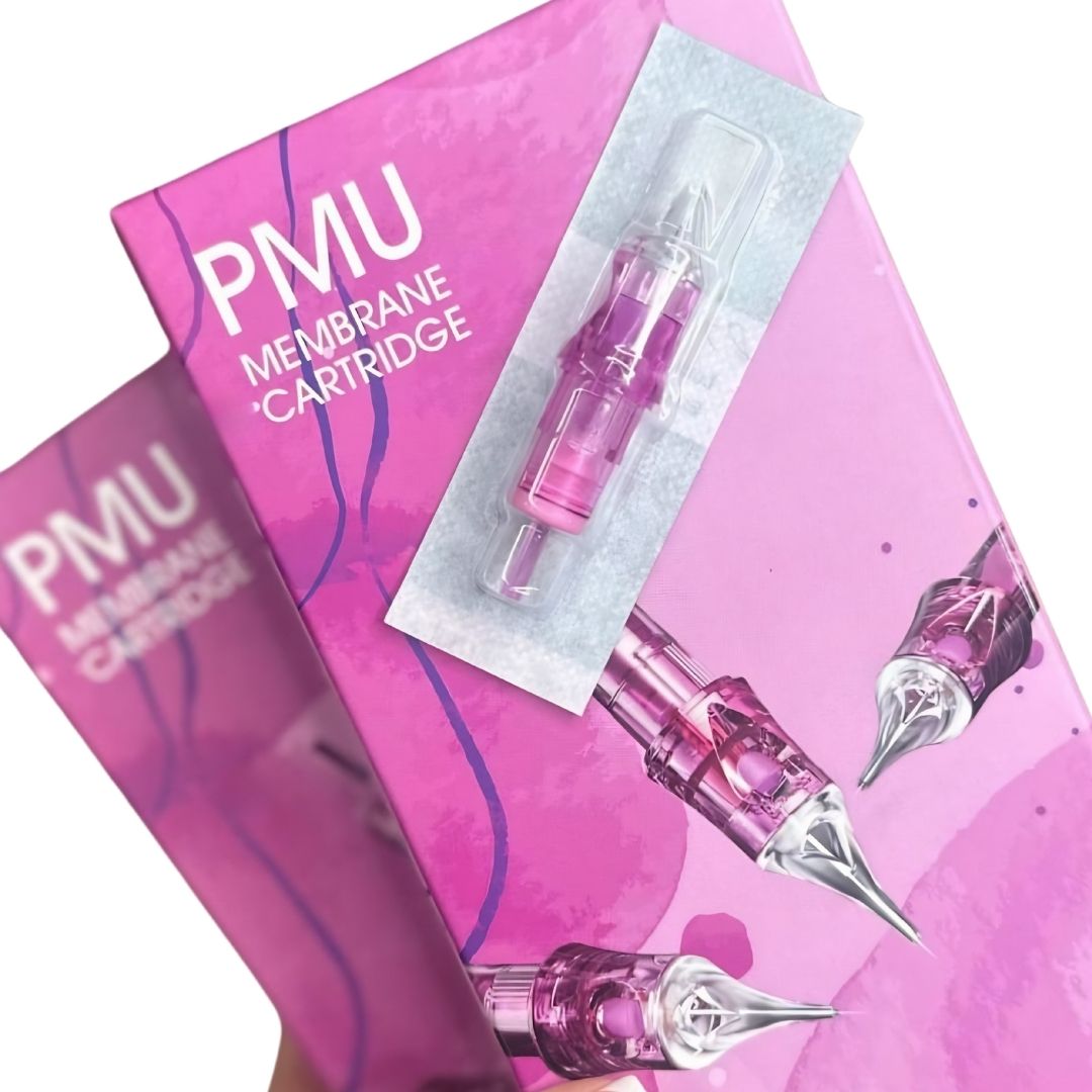 Aghi PMU Viper Purple Clear Tip membrane cartridge 20 pcs per micropigmentazione e SMP