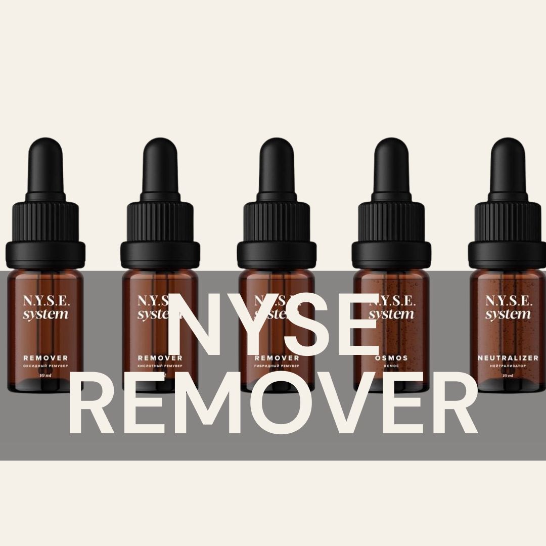 Sistema NYSE Remover professionale per rimozione trucco permanente – remover, osmos e neutralizer – trattamento correttivo PMU