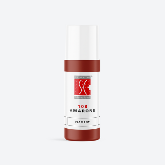 Pigmento PMU Swiss Color 108 Amarone colore rosso vino freddo per miscelazione labbra sopracciglia