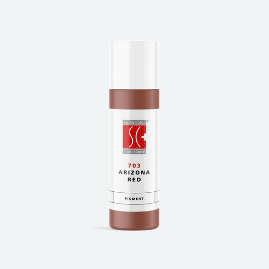 Pigmento PMU Swiss Color 703 Arizona Red colore rosso rosato elegante per labbra e areola