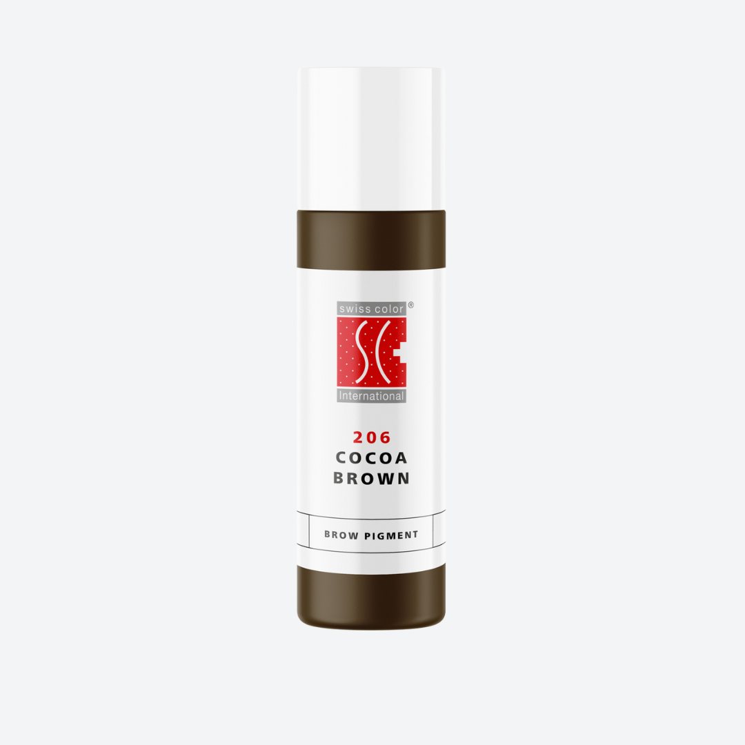 Pigmento PMU Swiss Color Cocoa Brown marrone cenere freddo per sopracciglia