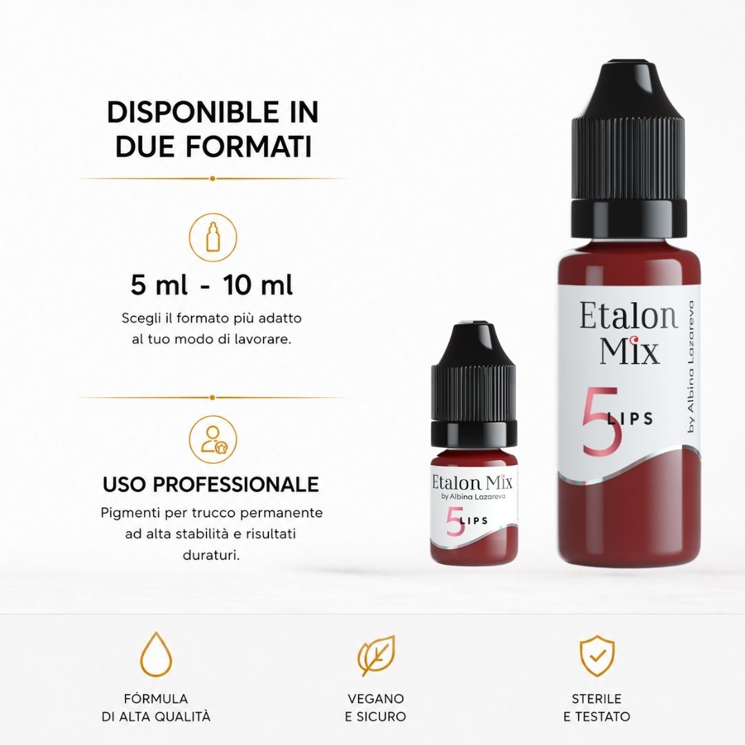 Etalon Mix 5 Lips nei formati 5 e 10 ml.
