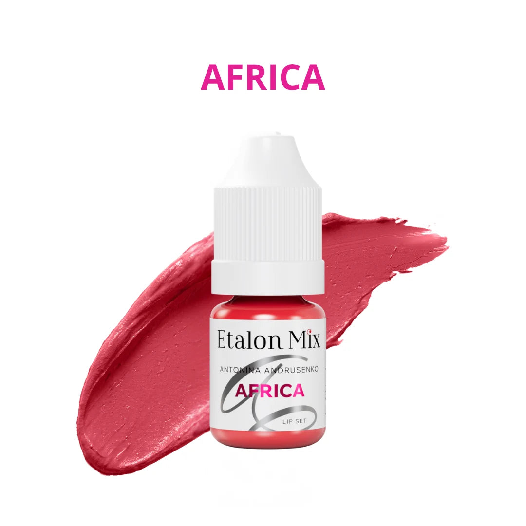 Etalon Mix Africa pigmento PMU labios – frasco y muestra de color