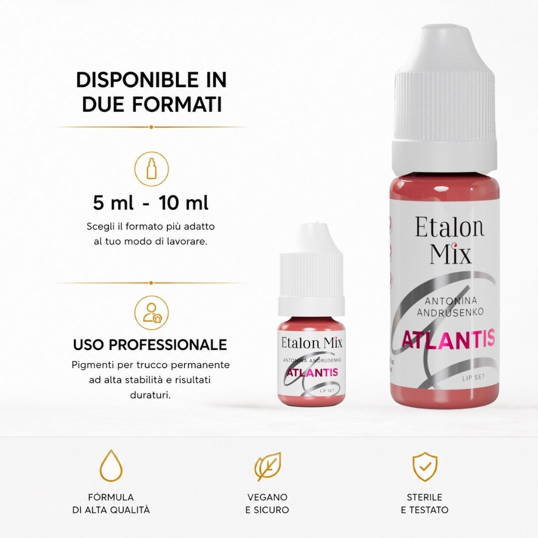 Etalon Mix Atlantis Lip Set disponibile in formato 5 ml e 10 ml
