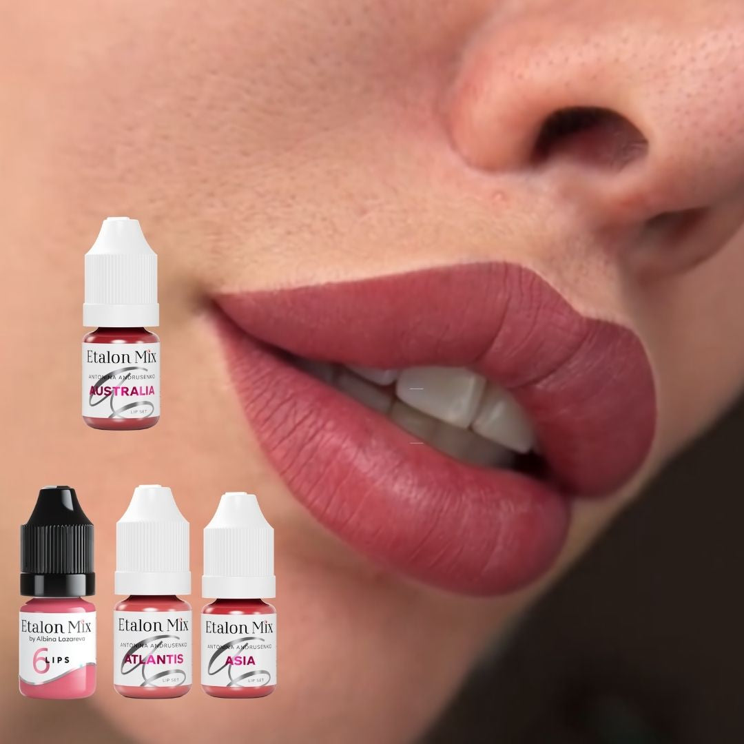 Risultato labbra semi-rossetto con Etalon Mix Australia