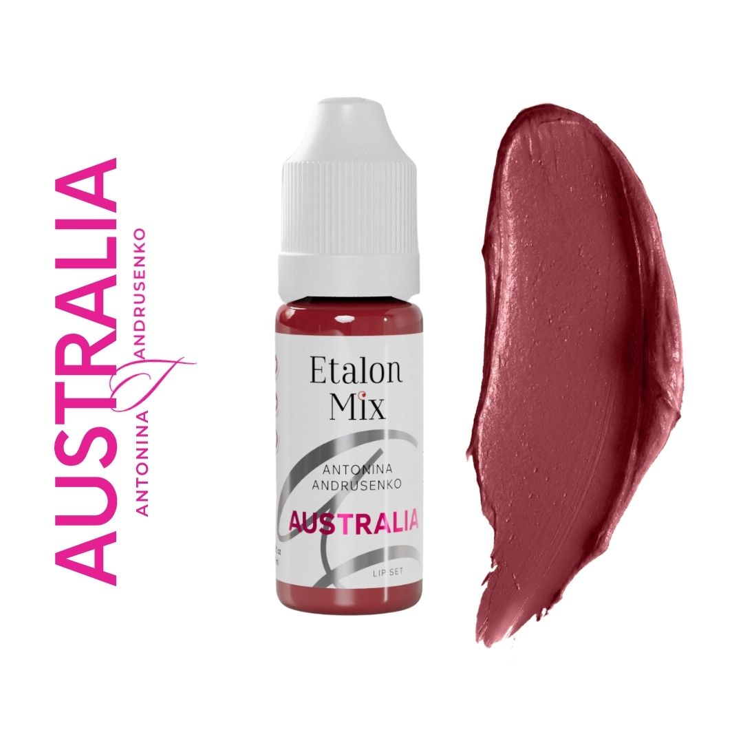 Swatch Etalon Mix Australia rosso vino freddo per labbra PMU