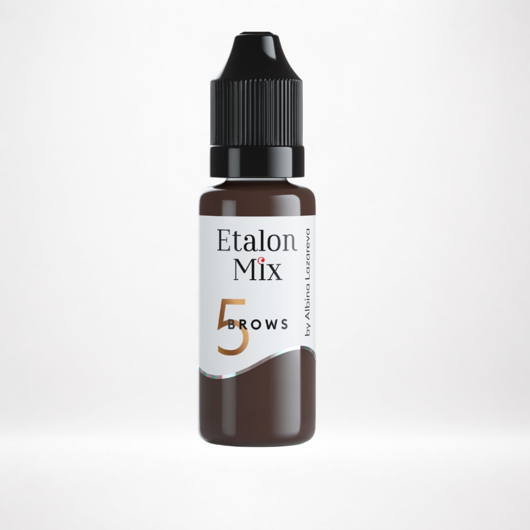 Etalon Mix Dark Chocolate N°5 – frasco del pigmento PMU para cejas