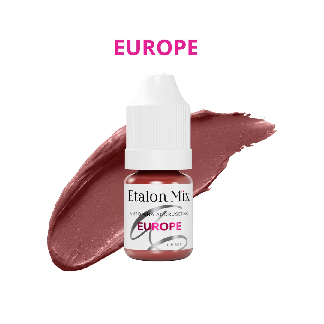 Etalon Mix Europe pigmento PMU labios – frasco y muestra de color