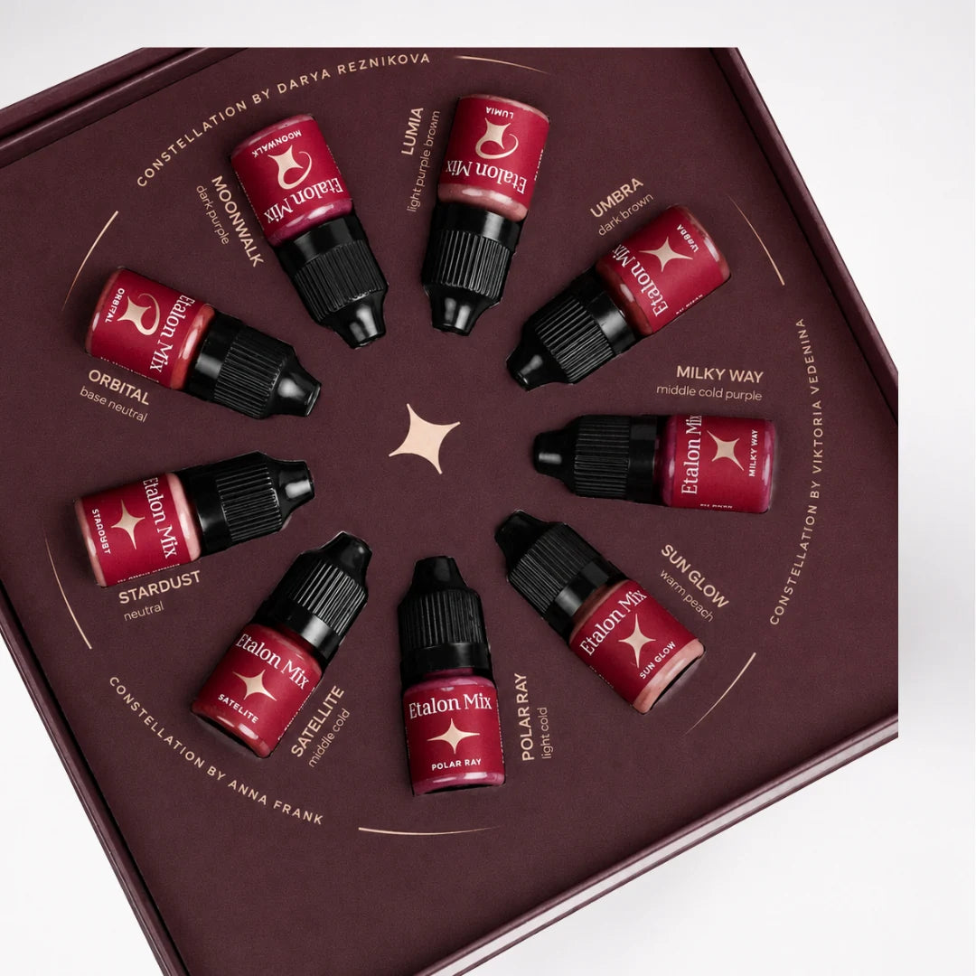 Etalon Mix Favor Lip Set pigmento PMU labios – paleta y presentación