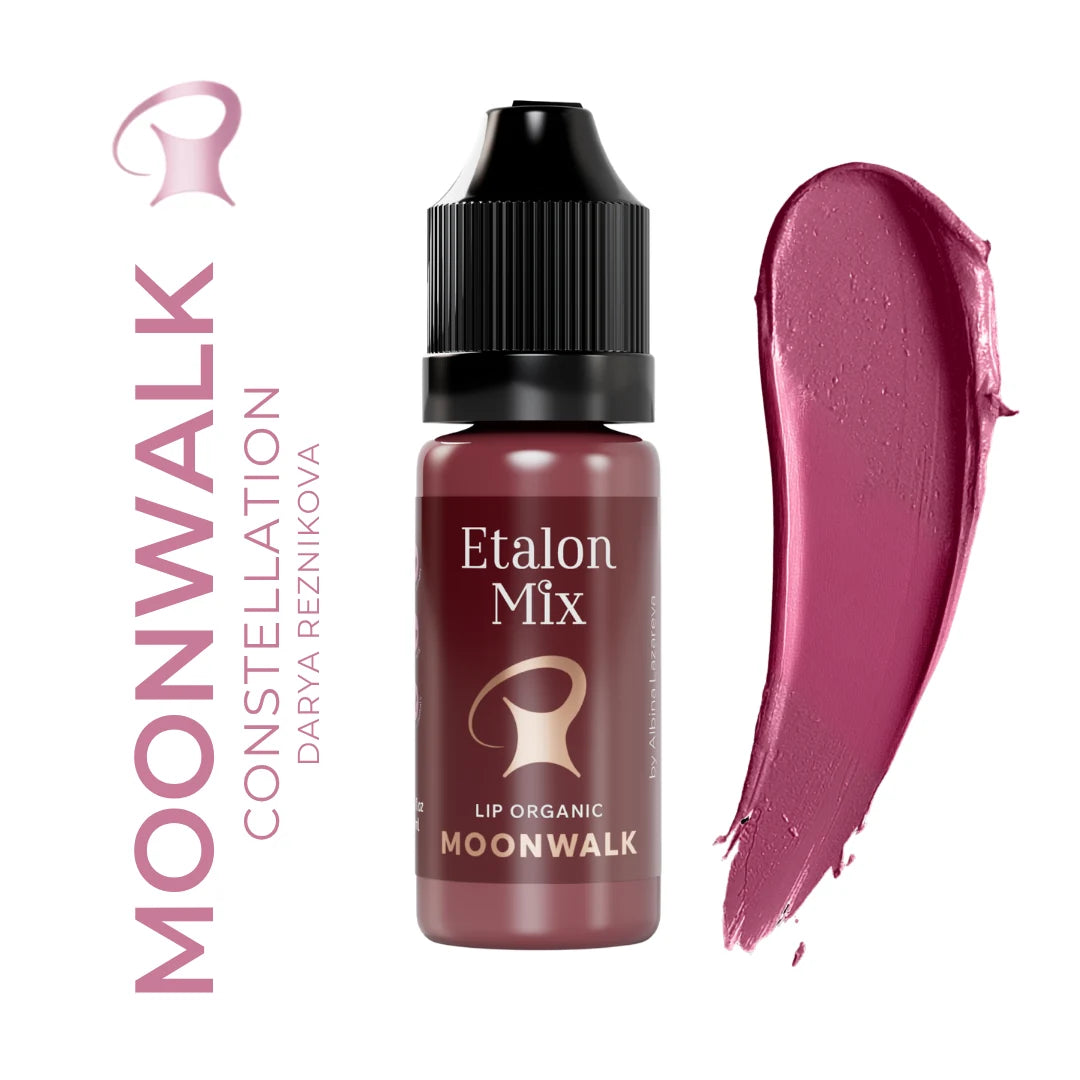 Etalon Mix Favor Moonwalk pigmento PMU labios – frasco y muestra de color