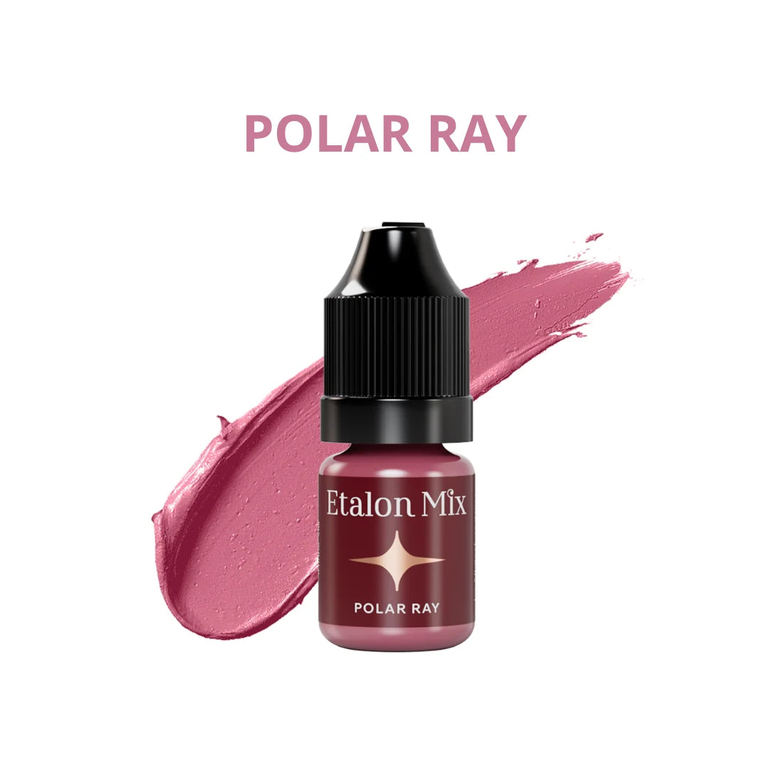 Etalon Mix Favor Polar Ray pigmento PMU labios – frasco y muestra de color