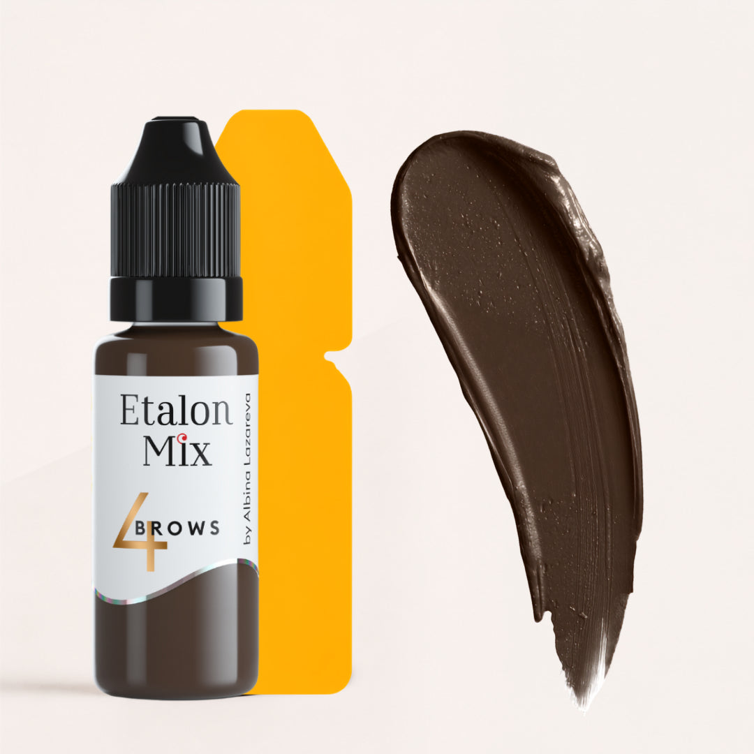 Etalon Mix Light Brown N°4 – frasco y muestra de color