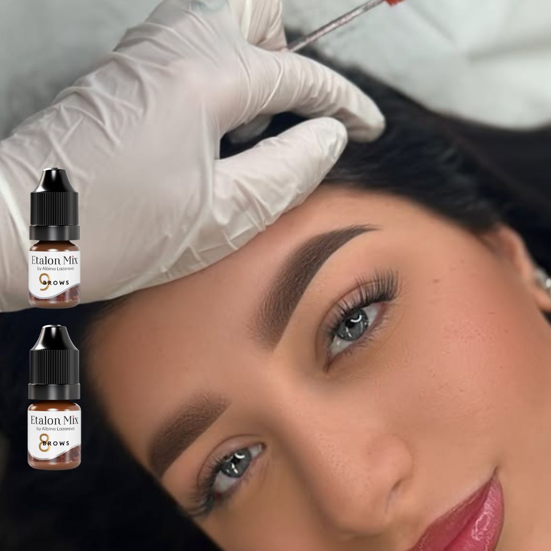 Risultato sopracciglia con Etalon Mix Sepia N°9 Mineral
