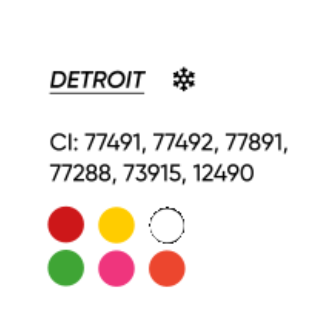 FACE Detroit – INCI e Color Index