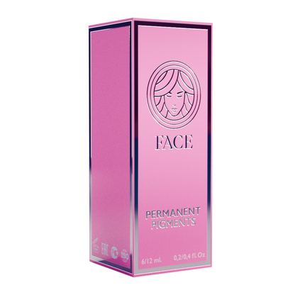 Packaging originale pigmento PMU FACE Moore labbra marrone caldo corallo confezione professionale 6 ml 12 ml