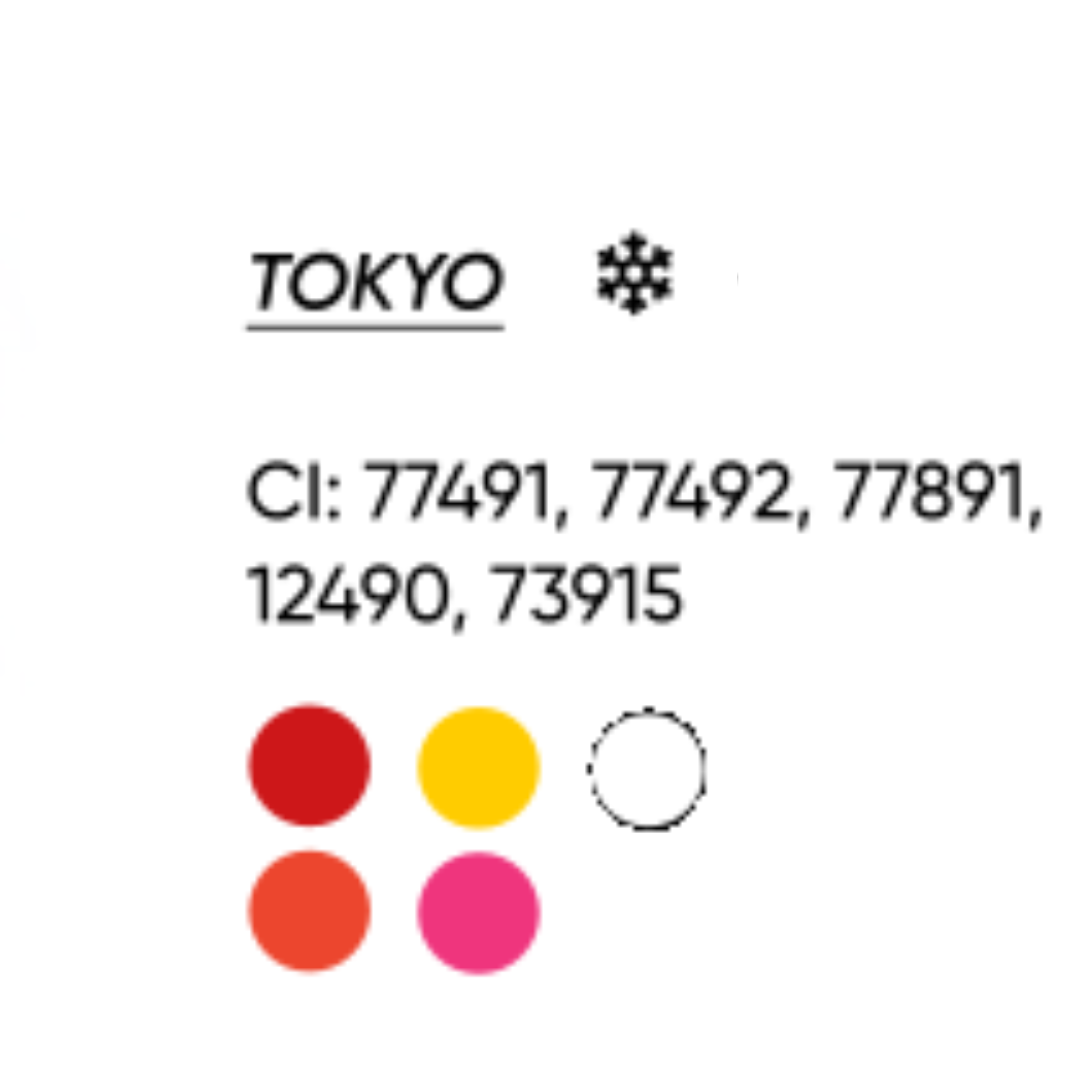 FACE Tokyo – INCI e Color Index