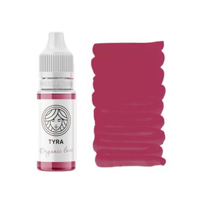 Texture pigmento PMU labbra FACE Tyra tonalità uva fredda intensa swatch colore effetto saturo per micropigmentazione professionale