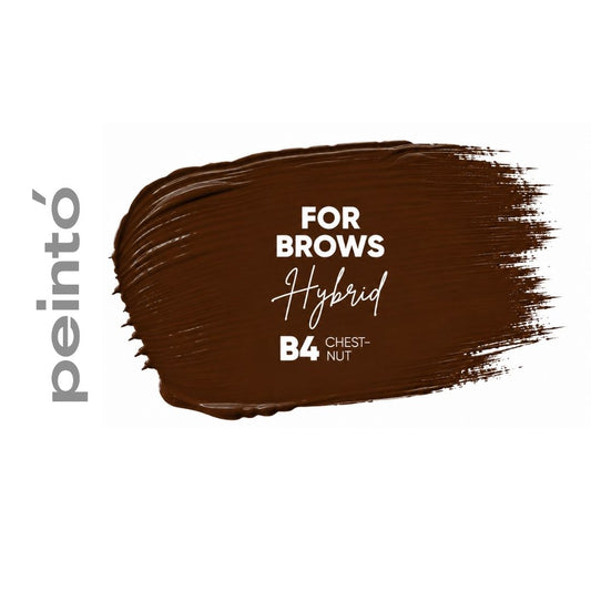 Swatch marrone castagna del pigmento sopracciglia Peinto B4 Chestnut.
