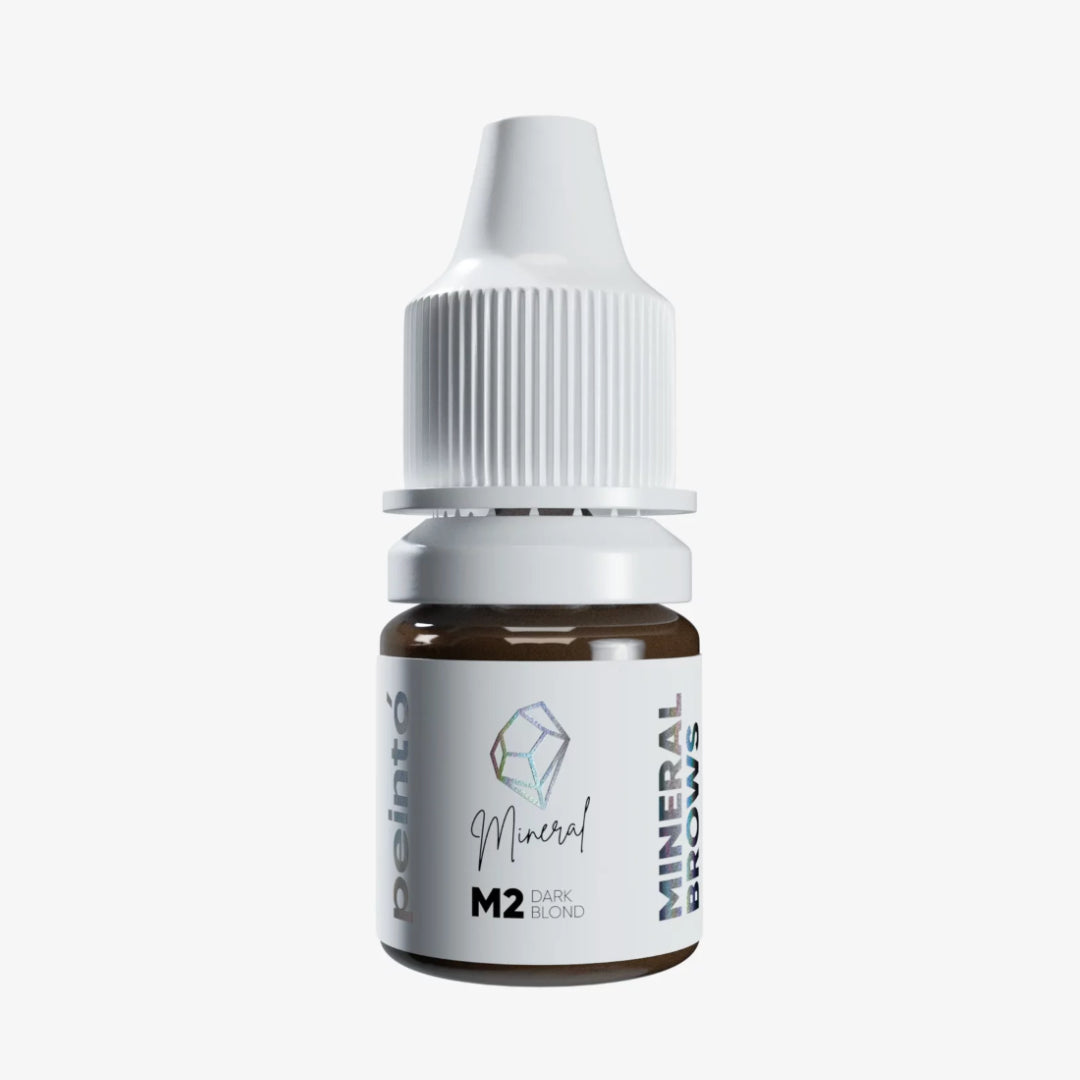 Pigmento PMU Peintó Mineral M2 Dark Blond para cejas rubio oscuro neutro en formato profesional de 5 ml y 10 ml