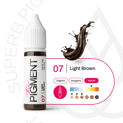 Swatch Light Brown The Pigment: marrone chiaro per sopracciglia PMU, resa naturale