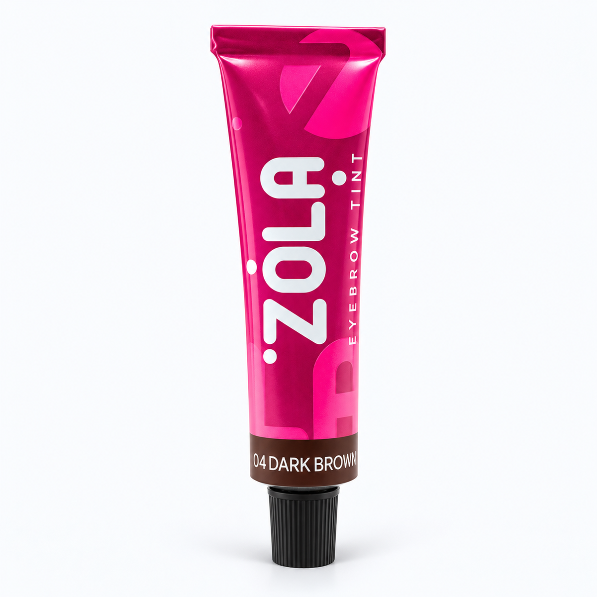 ZOLA Tinta sopracciglia 04 Dark Brown 15 ml – Collagen, immagine studio su fondo chiaro